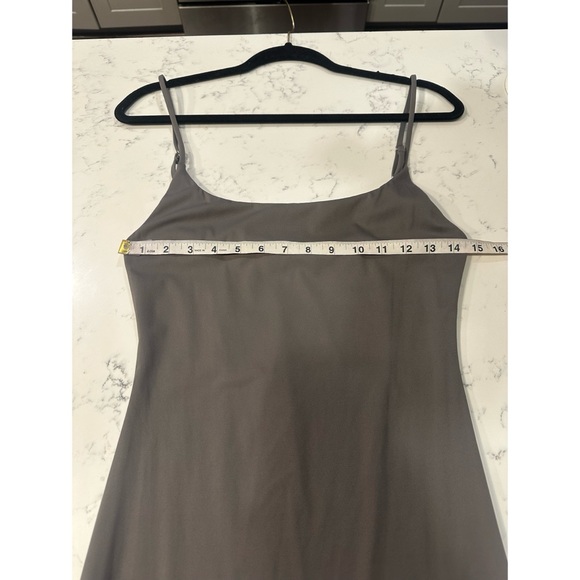 Double Lined Bodycon Maxi Dress in Gray- Size Medium - Picture 10 of 12